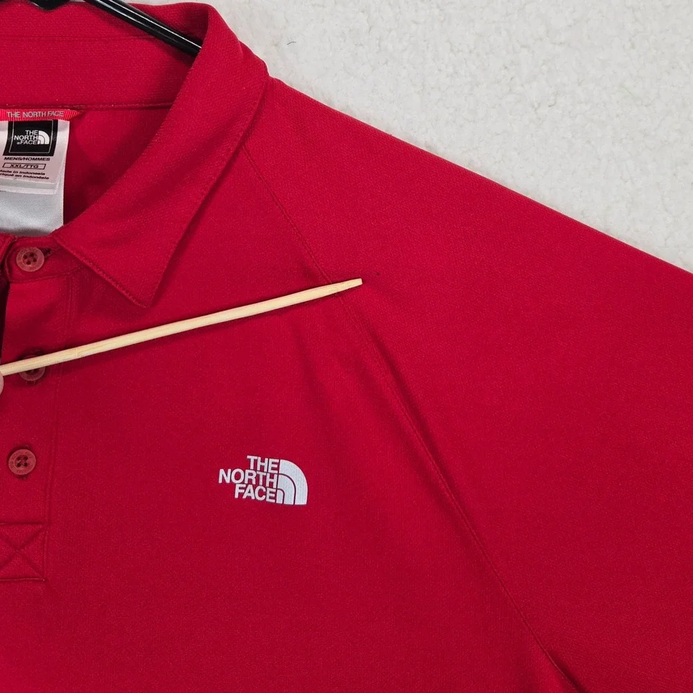The North Face Mens Polo Shirt XL Red VaporWick Performance Gorpcore Hiking XL